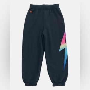 Aviator nation charcoal gray lightning bolt sweatpants SIZE MEDIUM ( runs small)